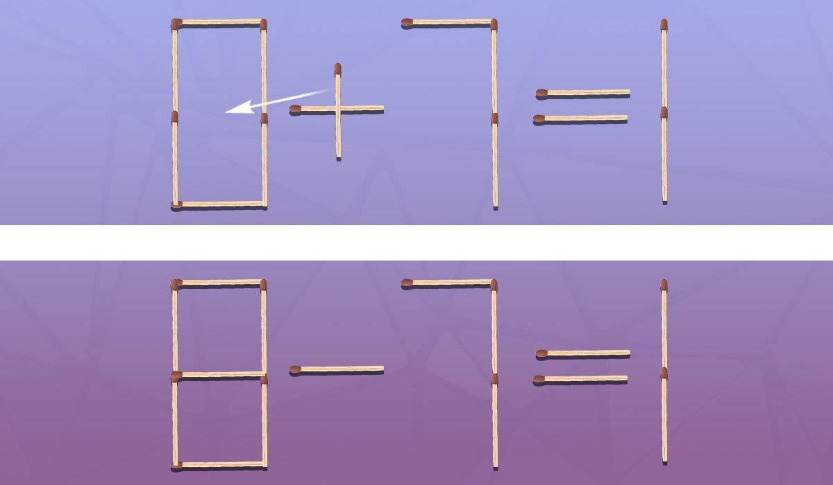 Lai vienādība būtu pareiza, jums ir jāpārvieto viens mačs: ātrs IQ tests