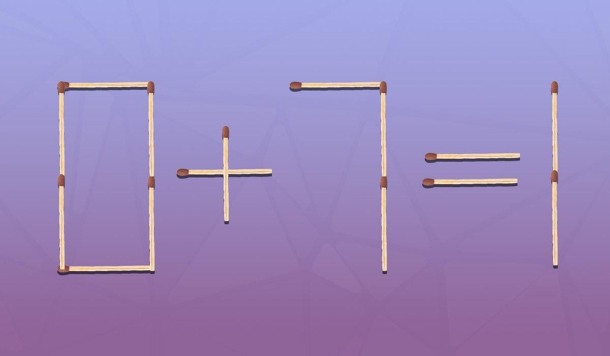 Lai vienādība būtu pareiza, jums ir jāpārvieto viens mačs: ātrs IQ tests