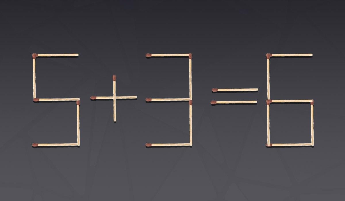 Ļoti sarežģīta mīkla: jums ir nepieciešams pārvietot tikai vienu sērkociņu