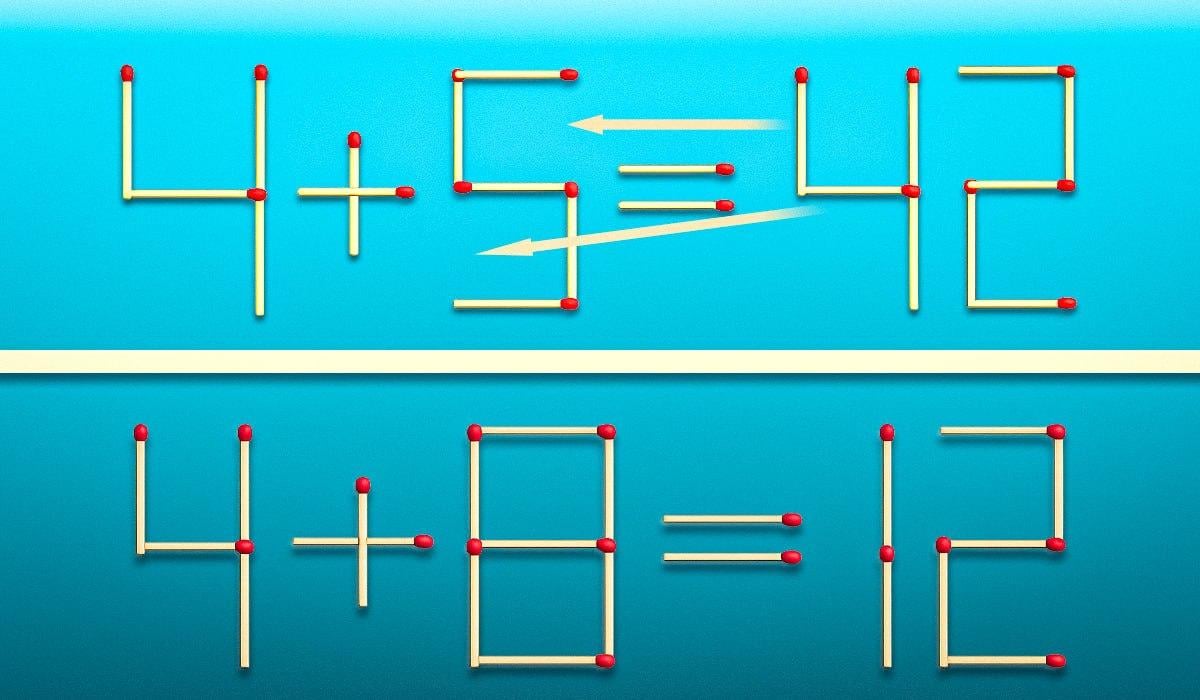 Jāvelk 2 sērkociņi, un vienlīdzība kļūs pareiza: ātrais IQ tests