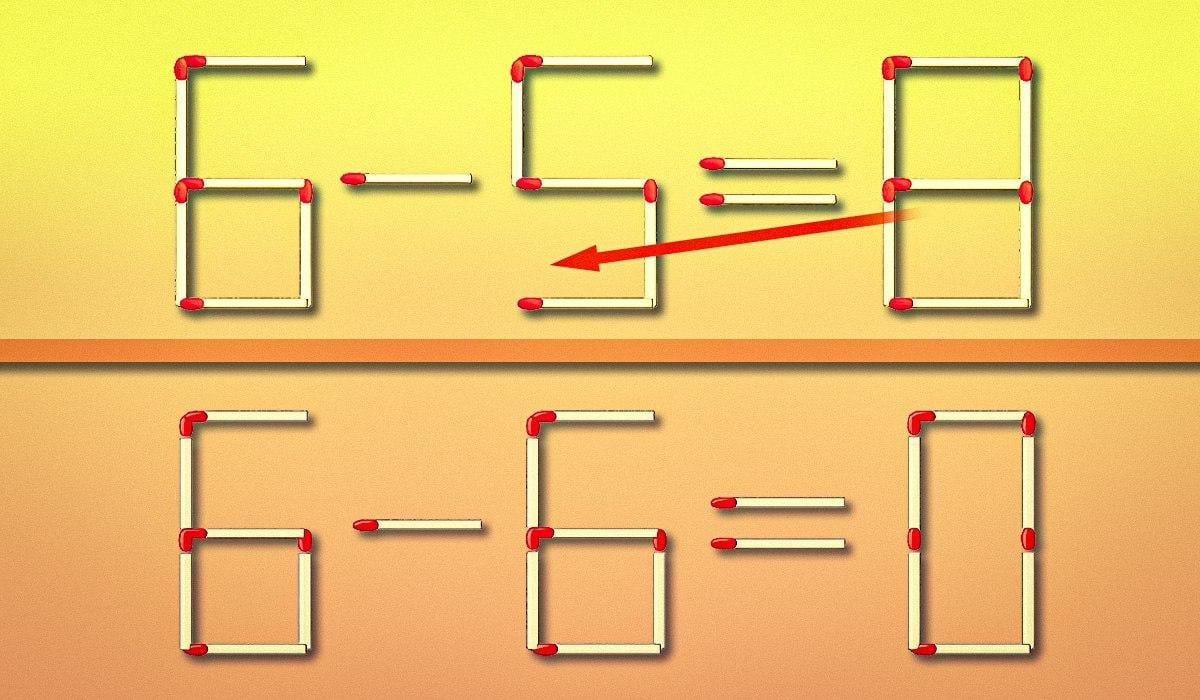 10 sekunžu laikā jums ir jāpārvieto tikai viens mačs: intelekta pārbaude