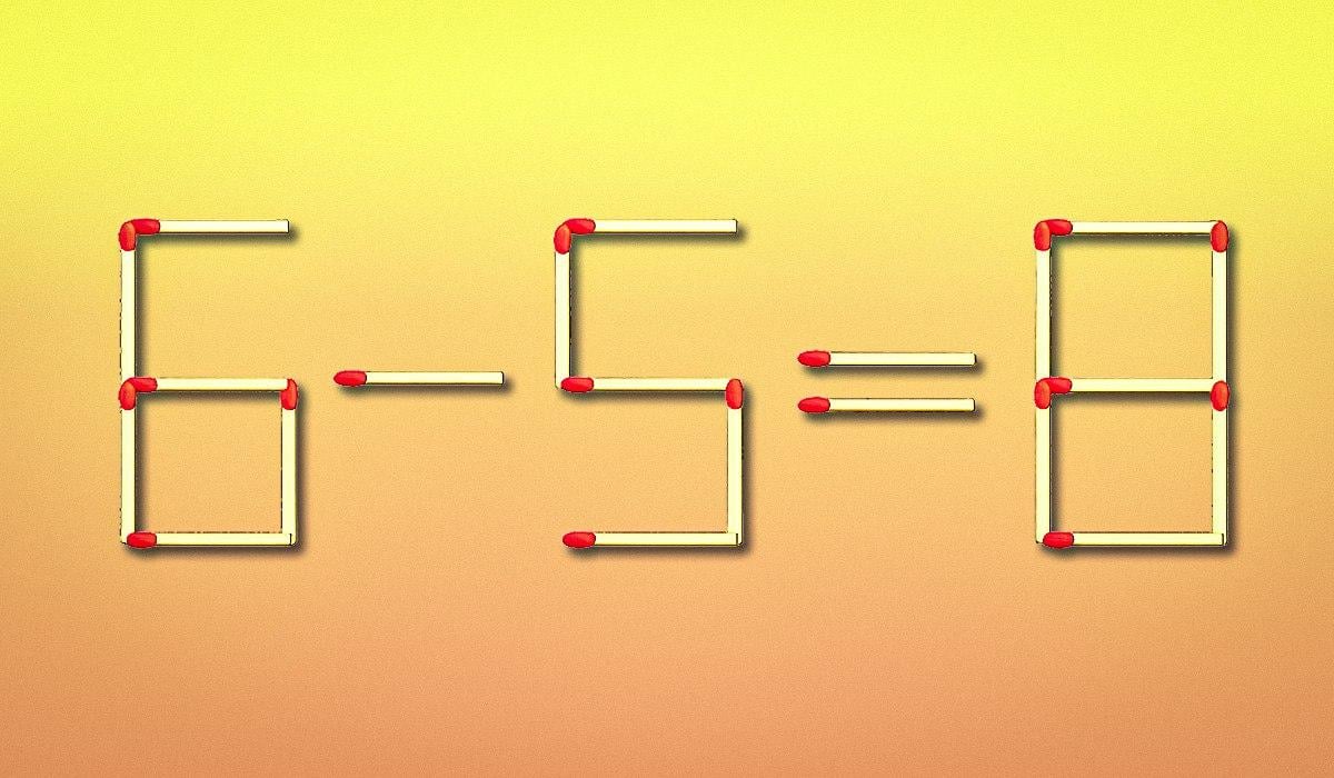 10 sekunžu laikā jums ir jāpārvieto tikai viens mačs: intelekta pārbaude