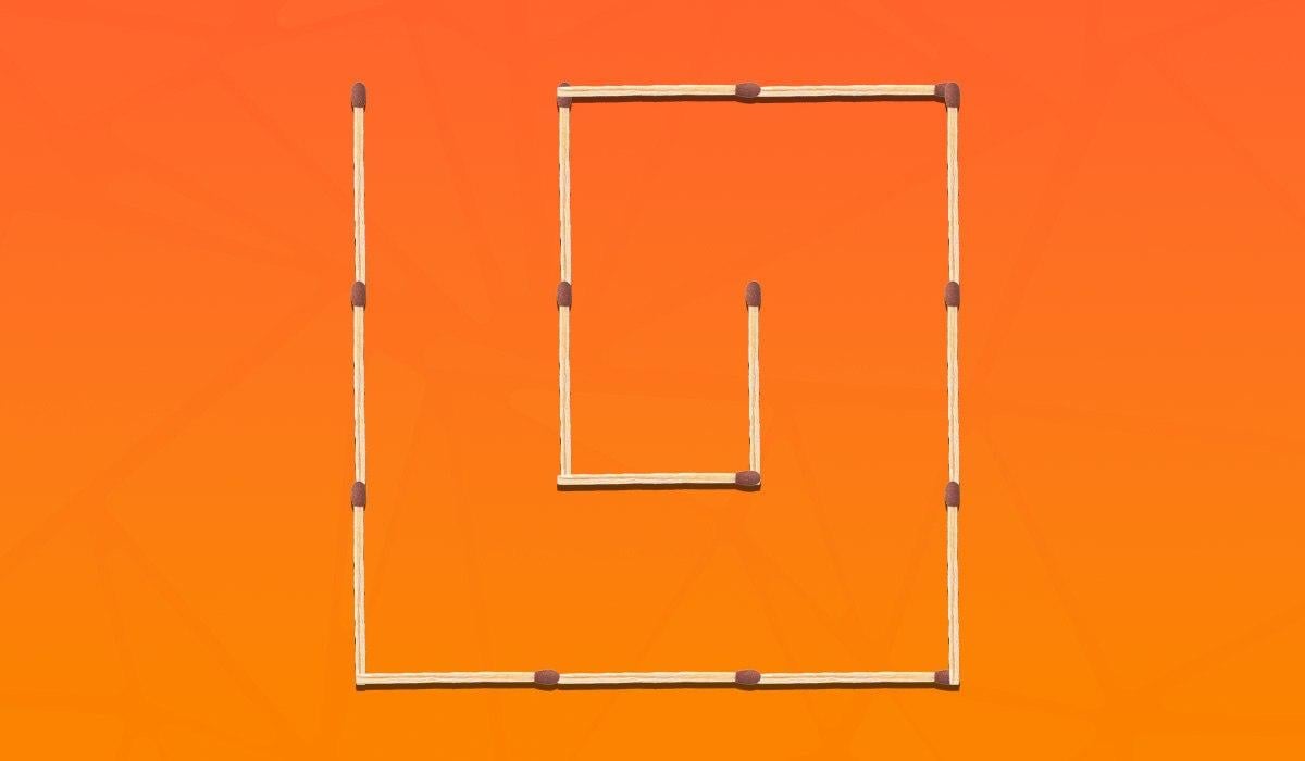 Lai izveidotu 2 kvadrātus, jums ir jāpārvieto 3 sērkociņi: ļoti sarežģīta mīkla