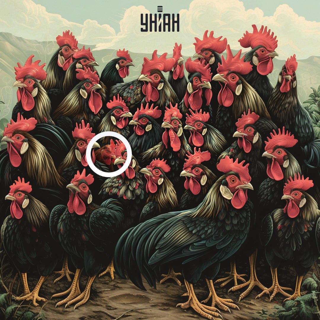 Vistas ķemme nav tas pats, kas gaiļa / kolāža Moje