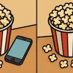 IQ tests: atrodiet trīs atšķirības attēlā ar popkorna spaini 51 sekundē IQ tests: atrodiet trīs atšķirības attēlā ar popkorna spaini 51